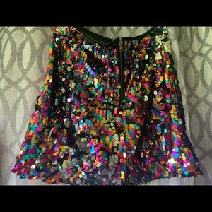 Sexy mini sequins skirt